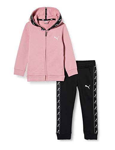 PUMA G Full Zip Sweat Suit FL Chándal, Niñas, Negro, 7-8Y