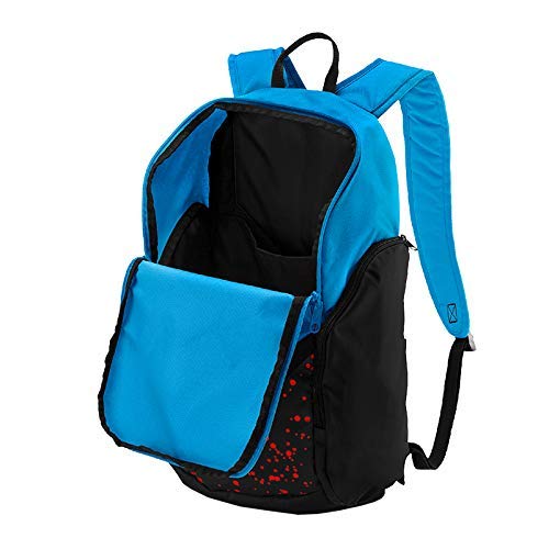 Puma Liga Backpack Mochilla, Unisex Adulto, Black/Azure Blue/Red Blast, UA