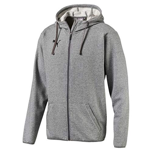 PUMA Liga Casual Sudadera, Hombre, Medium Gray Heather / Black, L