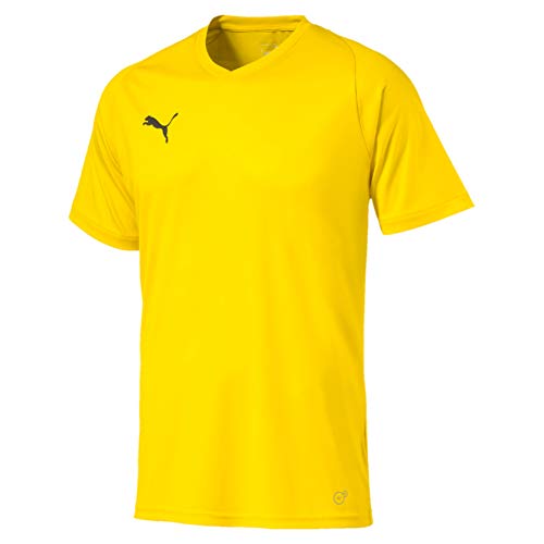 PUMA Liga Core Maillot, Hombre, Cyber Yellow/Black, M