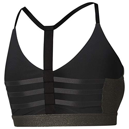 PUMA Low Impact Metallic Strappy Bra Sujetador Deportivo, Mujer, Black, M PUMA Low Impact Metallic Strappy Bra Sujetador Deportivo, Mujer, Black, M
