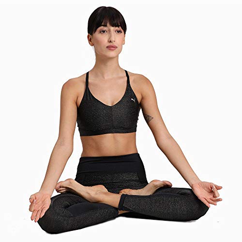 PUMA Low Impact Metallic Strappy Bra Sujetador Deportivo, Mujer, Black, M PUMA Low Impact Metallic Strappy Bra Sujetador Deportivo, Mujer, Black, M