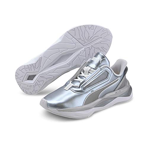 PUMA Lqdcell Shatter XT Metal Wns, Zapatillas Deportivas para Interior para Mujer - Gris (Puma Silver-Puma White) - 38.5 EU