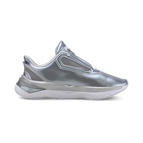 PUMA Lqdcell Shatter XT Metal Wns, Zapatillas Deportivas para Interior para Mujer - Gris (Puma Silver-Puma White) - 38.5 EU