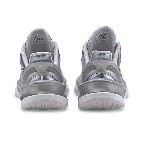 PUMA Lqdcell Shatter XT Metal Wns, Zapatillas Deportivas para Interior para Mujer - Gris (Puma Silver-Puma White) - 38.5 EU