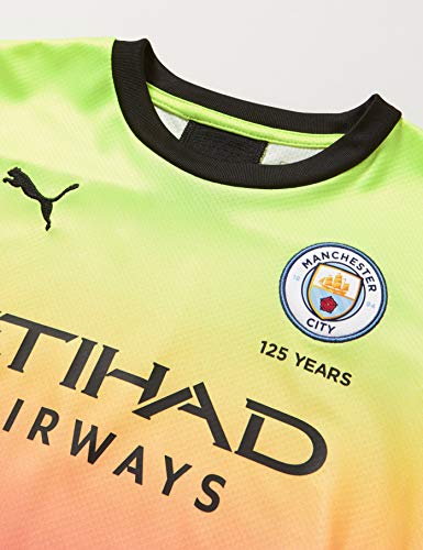 PUMA Manchester City FC Kids Replica Dodge Jersey, Unisex niños, Amarillo (Fizzy Yellow-Georgia Peach), 176