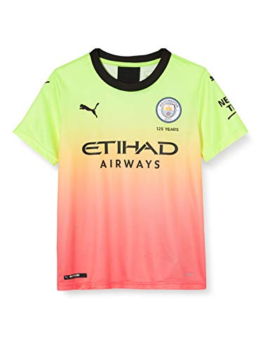 PUMA Manchester City FC Kids Replica Dodge Jersey, Unisex niños, Amarillo (Fizzy Yellow-Georgia Peach), 176