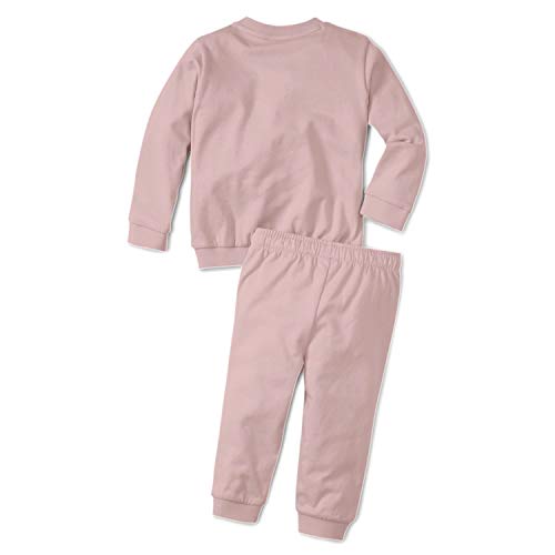 PUMA Minicats ESS Crew Jogger Chándal, Unisex bebé, Rosa, 6-9M