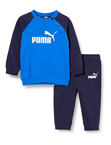 PUMA Minicats ESS Raglan Jogger Chándal, Unisex bebé, Azul, 12-18M PUMA Minicats ESS Raglan Jogger Chándal, Unisex bebé, Azul, 12-18M