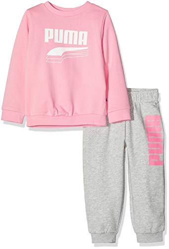 PUMA Minicats Rebel Crew Jogger Chándal, Unisex niños, Peony, 68