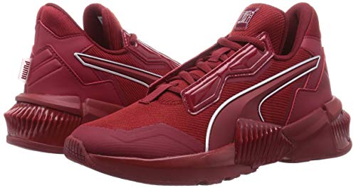 PUMA Provoke XT FM Mono WNS, Zapatillas de Gimnasio Mujer, Rojo (Red Dahlia/Metallic Silver), 39 EU