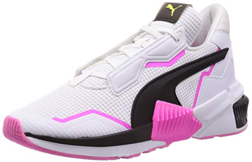 PUMA Provoke XT WN'S, Zapatillas de Gimnasio Mujer, Blanco White Black/Luminous Pink, 38.5 EU