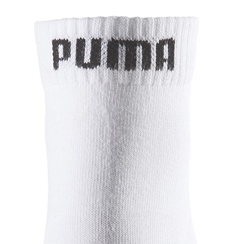 Puma Quarter Plain, Calcetín Unisex Adulto, Blanco (White), 35-38, (Pack de 3)