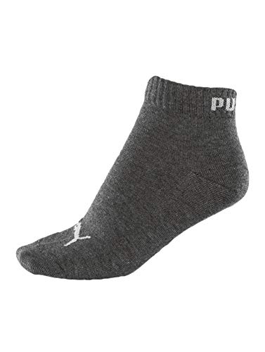 Puma Quarter Plain, Calcetín Unisex Adulto, Gris (Anthraci/L Mel Grey), 35-38, (Pack de 3)