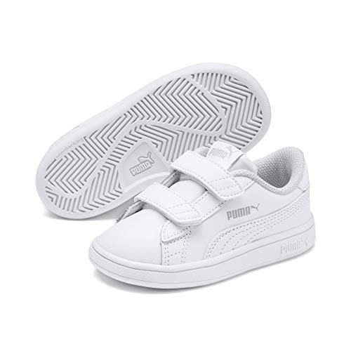 PUMA Smash V2 L V Inf, Zapatillas Unisex niños, Blanco White White, 25 EU