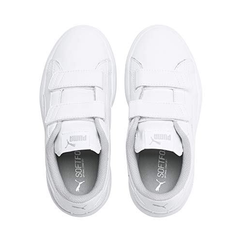 PUMA Smash V2 L V PS, Zapatillas Unisex niños, Blanco White White, 35 EU