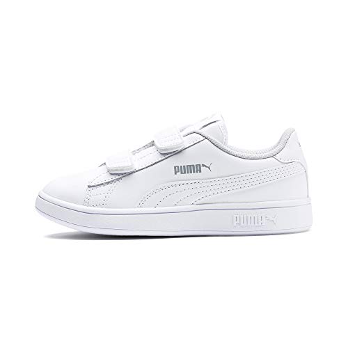 PUMA Smash V2 L V PS, Zapatillas Unisex niños, Blanco White White, 35 EU