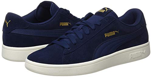 PUMA Smash v2, Zapatillas Unisex Adulto, Azul (Peacoat-Gold-Whisper White), 42.5 EU PUMA Smash v2, Zapatillas Unisex Adulto, Azul (Peacoat-Gold-Whisper White), 42.5 EU