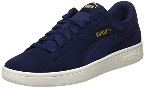 PUMA Smash v2, Zapatillas Unisex Adulto, Azul (Peacoat-Gold-Whisper White), 42.5 EU PUMA Smash v2, Zapatillas Unisex Adulto, Azul (Peacoat-Gold-Whisper White), 42.5 EU