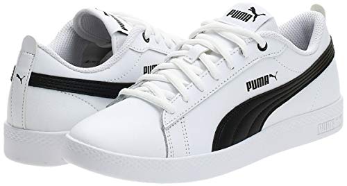 PUMA Smash Wns V2 L, Zapatillas Mujer, Blanco White Black, 37 EU