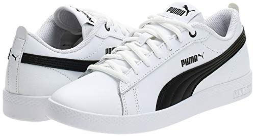 PUMA Smash Wns V2 L, Zapatillas Mujer, Blanco White Black, 37 EU PUMA Smash Wns V2 L, Zapatillas Mujer, Blanco White Black, 37 EU
