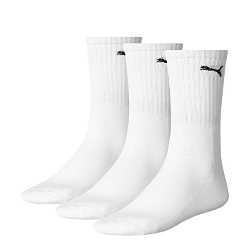 Puma Sport 3P, Calcetines de Deporte Para Hombre, Pack de 3, Blanco, 43-46