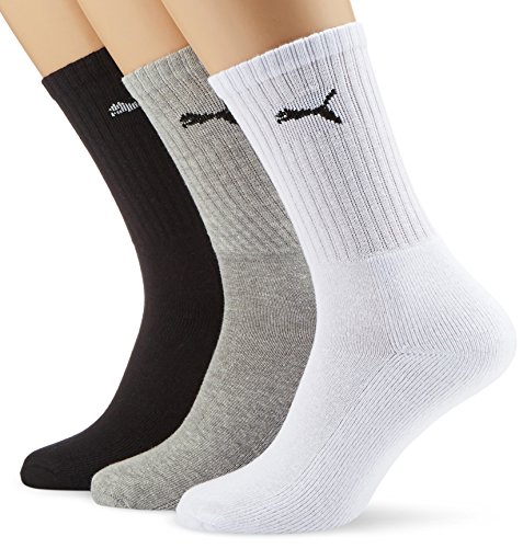 Puma Sports Socks - Calcetines de deporte para hombre, multicolor, talla 47-49, 3 unidades