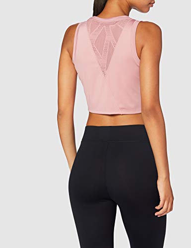 PUMA Studio Crop Lace Tank Camiseta, Mujer, Foxglove, L