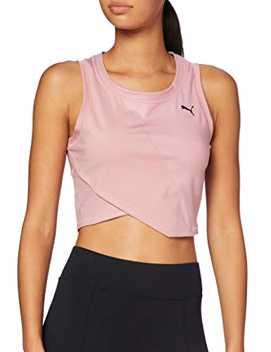 PUMA Studio Crop Lace Tank Camiseta, Mujer, Foxglove, L PUMA Studio Crop Lace Tank Camiseta, Mujer, Foxglove, L
