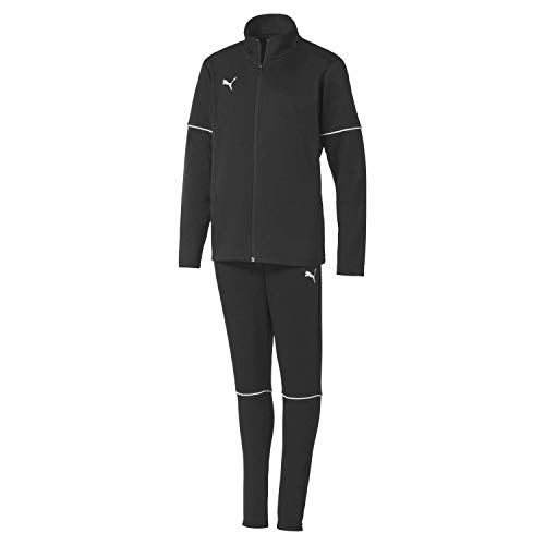 PUMA Teamgoal Tracksuit Core Jr Chándal, Unisex niños, Black White, 128