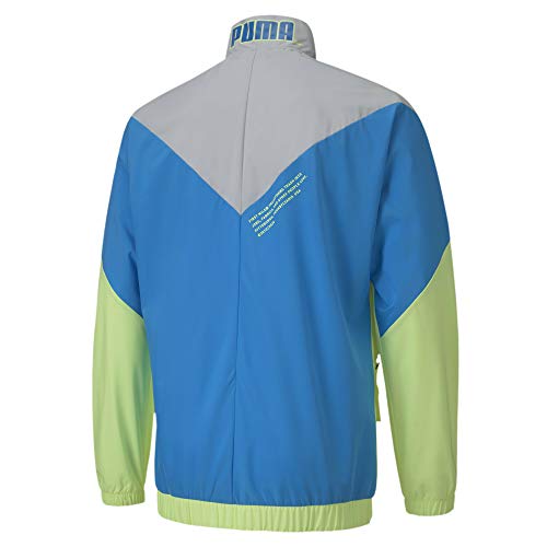 PUMA Train First Mile Xtreme Woven Jacket Chaqueta De Entrenamiento, Hombre, Gray Violet/nrgy Blue/Fizzy Yellow, S