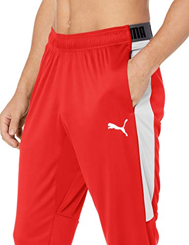 PUMA Training Pant Pantalones, Velocidad Rojo Blanco, XL para Hombre