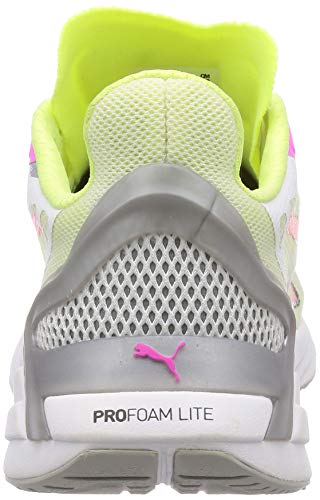 PUMA Ultraride Wn's, Zapatillas para Correr de Carretera Mujer, Blanco White/Luminous Pink/Fizzy Yellow, 37.5 EU
