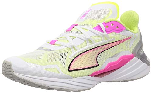 PUMA Ultraride Wn's, Zapatillas para Correr de Carretera Mujer, Blanco White/Luminous Pink/Fizzy Yellow, 37.5 EU