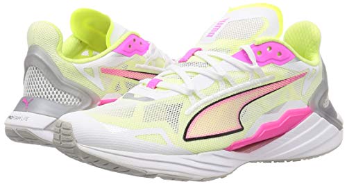 PUMA Ultraride Wn's, Zapatillas para Correr de Carretera Mujer, Blanco White/Luminous Pink/Fizzy Yellow, 37.5 EU