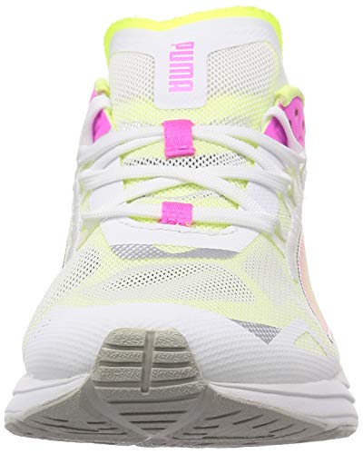 PUMA Ultraride Wn's, Zapatillas para Correr de Carretera Mujer, Blanco White/Luminous Pink/Fizzy Yellow, 38 EU