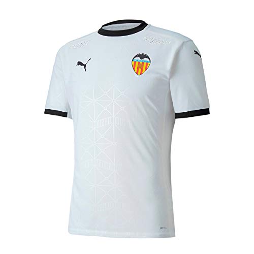 PUMA Valencia CF Temporada 2020/21-Home Shirt Promo White Bla Camiseta Primera Equipación, Unisex, Negro, S
