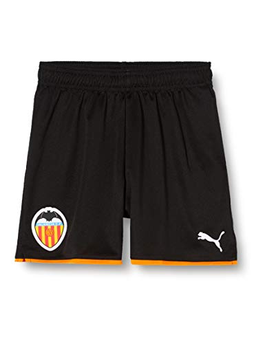 Puma Valencia CF Temporada 2020/21-Shorts Replica Jr Pantalón Corto, Unisex, Black-Vibrant Orange, 128