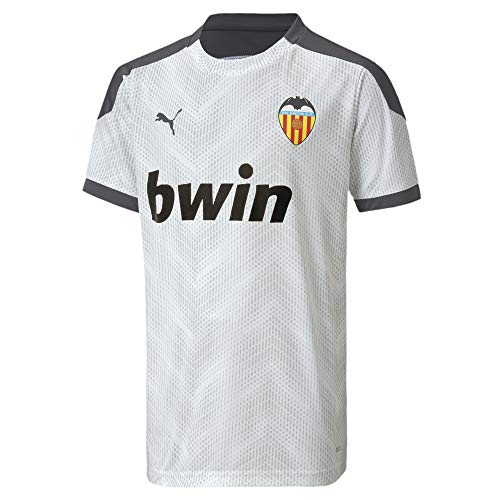 Puma Valencia CF Temporada 2020/21-Stadium Jersey Camiseta, Unisex, White/Asphalt, S Puma Valencia CF Temporada 2020/21-Stadium Jersey Camiseta, Unisex, White/Asphalt, S