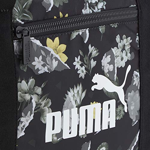 PUMA WMN Core Seasonal Duffle Bag Bolsa Deporte, Mujer, Black/AOP, OSFA