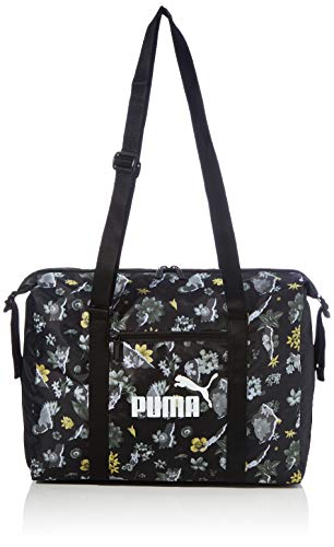 PUMA WMN Core Seasonal Duffle Bag Bolsa Deporte, Mujer, Black/AOP, OSFA