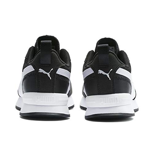 PUMA - Zapatillas R78 JR para niños, Negro y blanco, 38,5 LA UE