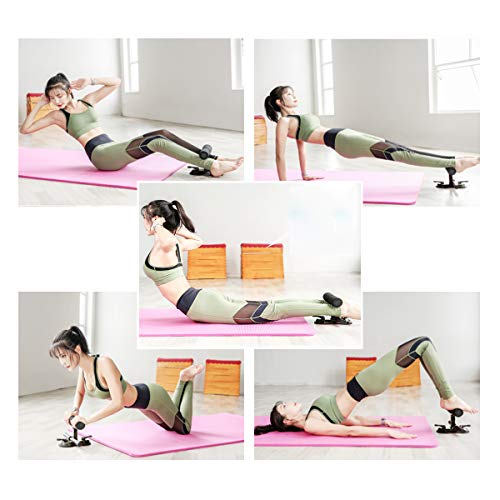 PUNCIA Barra ajustable para sentarse con dispositivo portátil auxiliar para el piso de la barra abdominal entrenador de la base del abdomen con succión para sentarse equipo de herramienta de fitness