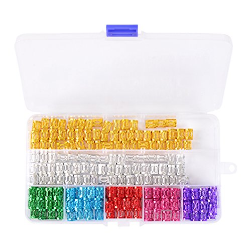 Puños de pelo con clip de metal para trenzar el cabello con rastas de aluminio de cristal joyería de resorte para decoración del cabello aros trenzados para accesorios para el cabello 200pcs Puños de pelo con clip de metal para trenzar el cabello con rastas de aluminio de cristal joyería de resorte para decoración del cabello aros trenzados para accesorios para el cabello 200pcs