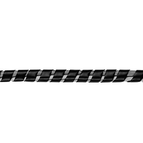 Purovi® Organizador de Cables en Espiral | Longitud 10 m | Tubo Protector Flexible | Diámetro 6-60 mm | Negro Purovi® Organizador de Cables en Espiral | Longitud 10 m | Tubo Protector Flexible | Diámetro 6-60 mm | Negro