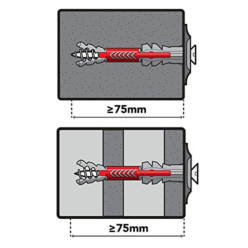 Purovi® Soporte Giratorio de Pared o Techo | Ideal Sacos de Boxeo o Hamacas | Soporte 10x6 cm con Ø Anillo de 5 cm + Mosquetón | 4 Tornillos y 4 Tacos Fischer Duopower Incluidos