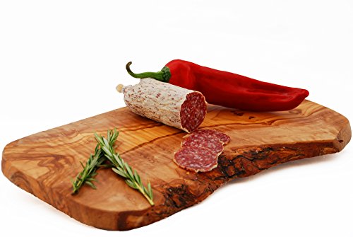Purple Olive - Tabla para picar o servir alimentos, hecha de madera de olivo, estilo rústico, longitud de 30 x 15 x 2 cm Purple Olive - Tabla para picar o servir alimentos, hecha de madera de olivo, estilo rústico, longitud de 30 x 15 x 2 cm