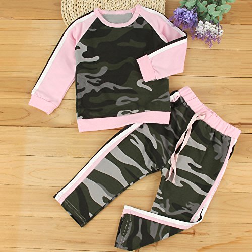 puseky Traje deportivo para niƱa de manga larga con estampado de camuflaje puseky Traje deportivo para niƱa de manga larga con estampado de camuflaje