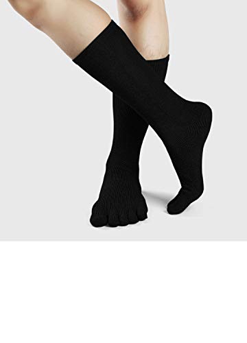 PUTUO Calcetines con Cinco Dedos Hombres Calcetines de Deportes de Algodón, Calcetines Dedos Hombre, EU39-45, 3 pares
