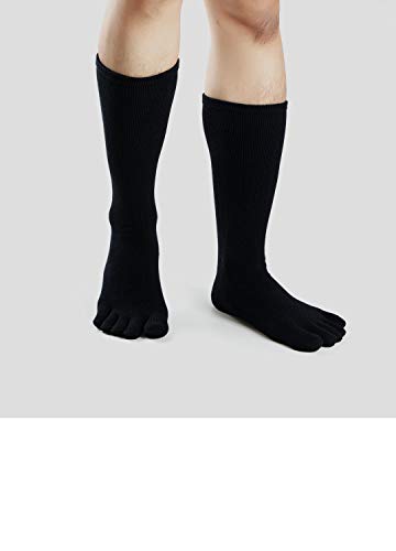 PUTUO Calcetines con Cinco Dedos Hombres Calcetines de Deportes de Algodón, Calcetines Dedos Hombre, EU39-45, 3 pares